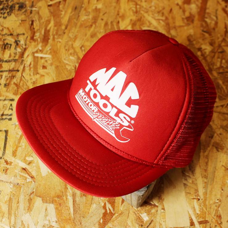メッシュキャップ 帽子 MAC TOOLS MOTOR SPORTS レッド フリーサイズ 古着 SwingSter