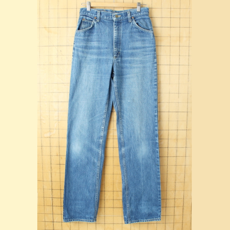 70s 80s USA製 Lee RIDERS 302-8749 ブルーデニムパンツ W29相当 ジーンズ Talon アメリカ古着