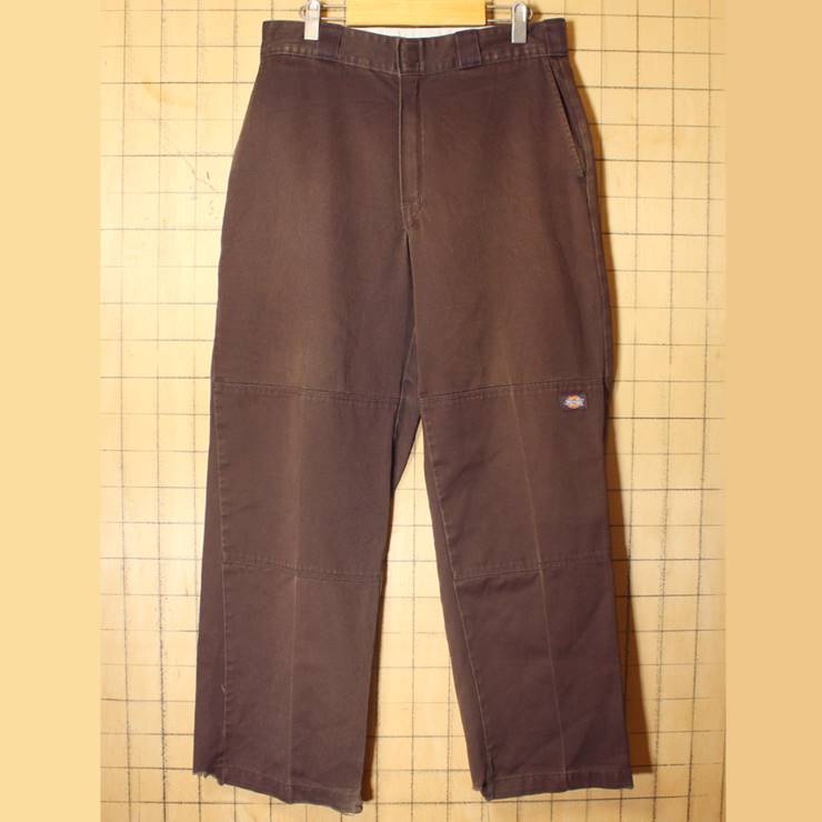 ディッキーズ Dickies ワーク パンツ ブラウン 32x32 チノパン アメリカ古着