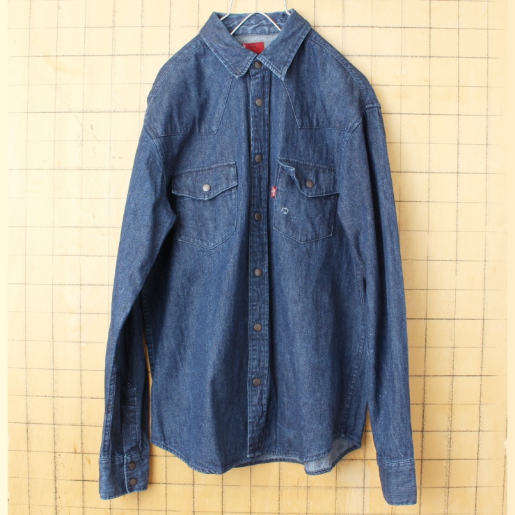 超人気の リーバイス Levi's デニムシャツ RED TAB ブルー