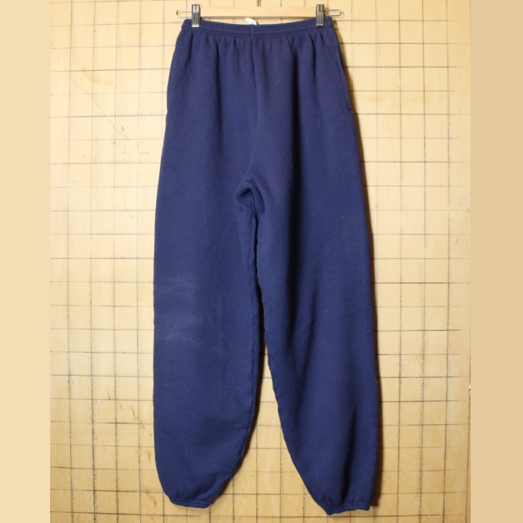 70s 80s USA製 Hanes ヘインズ 無地 スウェットパンツ ネイビー ブルー メンズM アメリカ古着