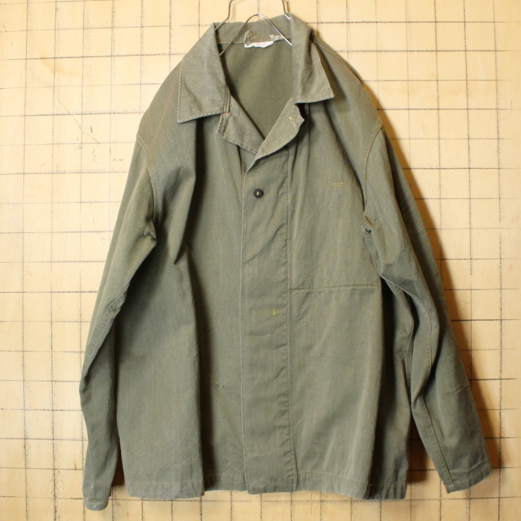 60s 70s 東ドイツ軍 フィールドジャケット メンズL相当 ミリタリー EURO ヨーロッパ古着 033122ss20