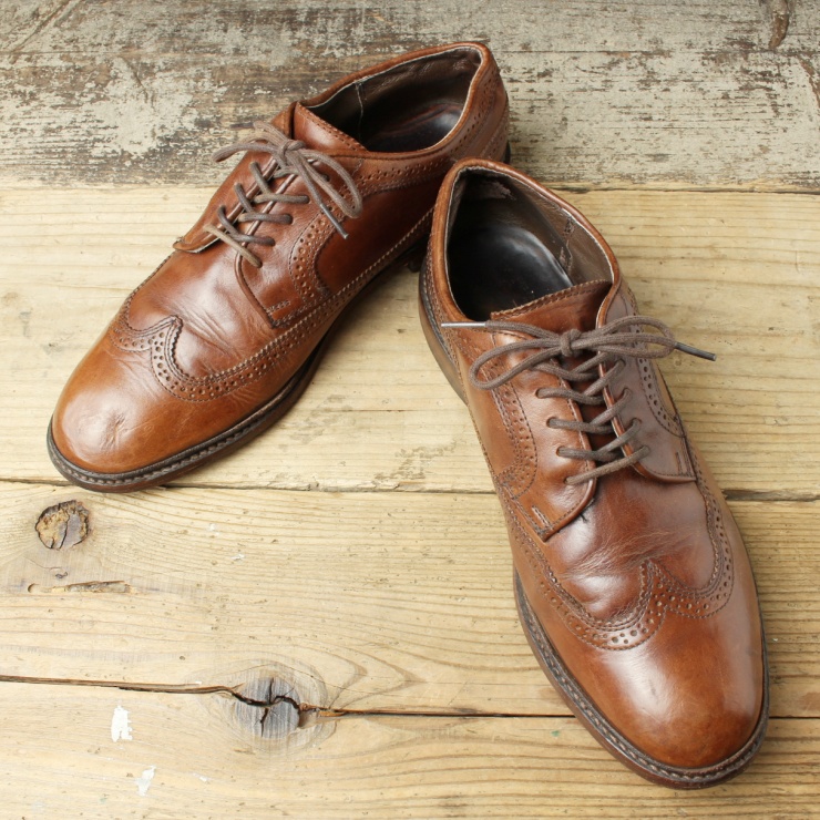 USA THE FRYE COMPANY ウイングチップ レザー シューズ ブラウン メンズ28cm相当 アメリカ古着