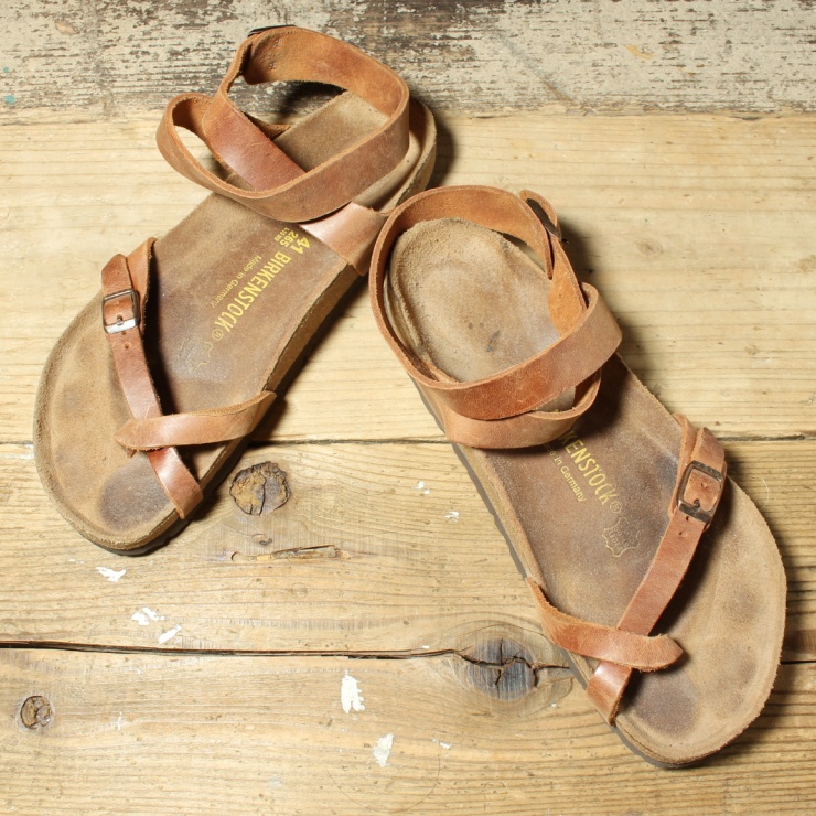 BIRKENSTOCK ビルケンシュトック サンダル 26.5cm レギュラー ドイツ製 ブラウン ヨーロッパ古着 022523ss98