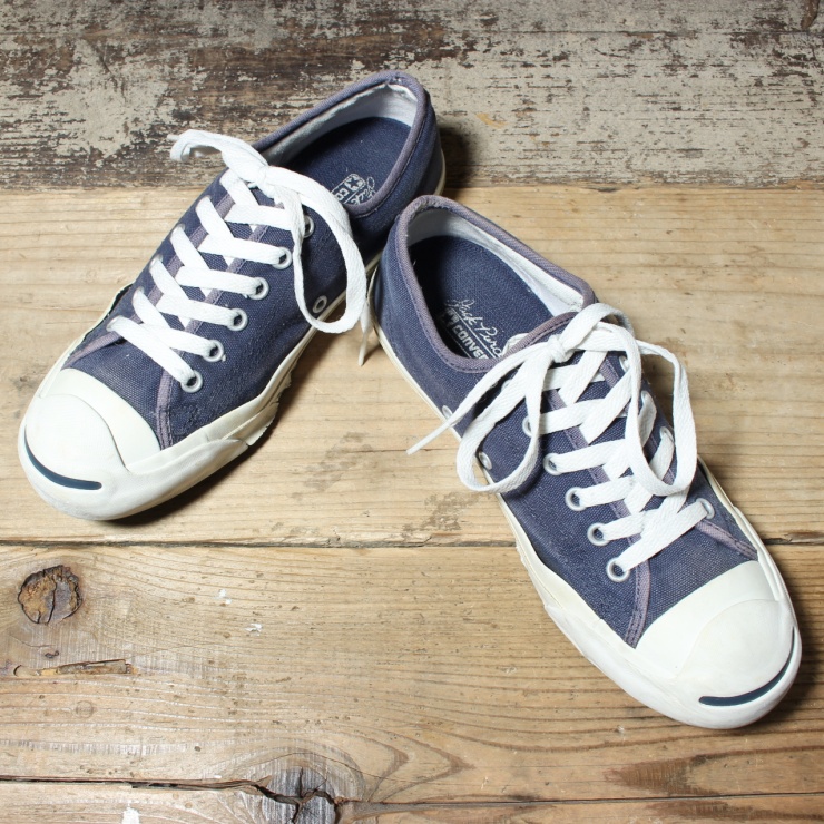 converse JACK PURCELL コンバース ジャックパーセル ローカット キャンバス スニーカー シューズ 24.5cm ネイビー 古着