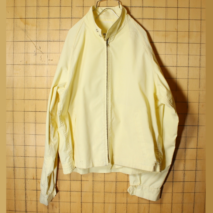 70s USA製 Woolrich スイングトップ コットン ジャケット イエロー メンズXL相当 ウールリッチ アメリカ古着