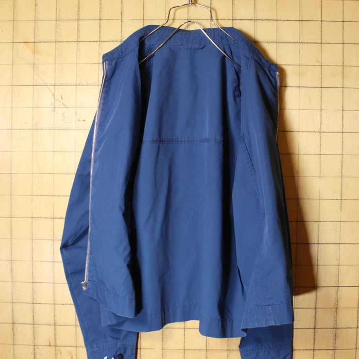 70s 80s USA製 スイングトップ コットン ジャケット メンズL相当 ネイビー ブルー 紺 アメリカ古着