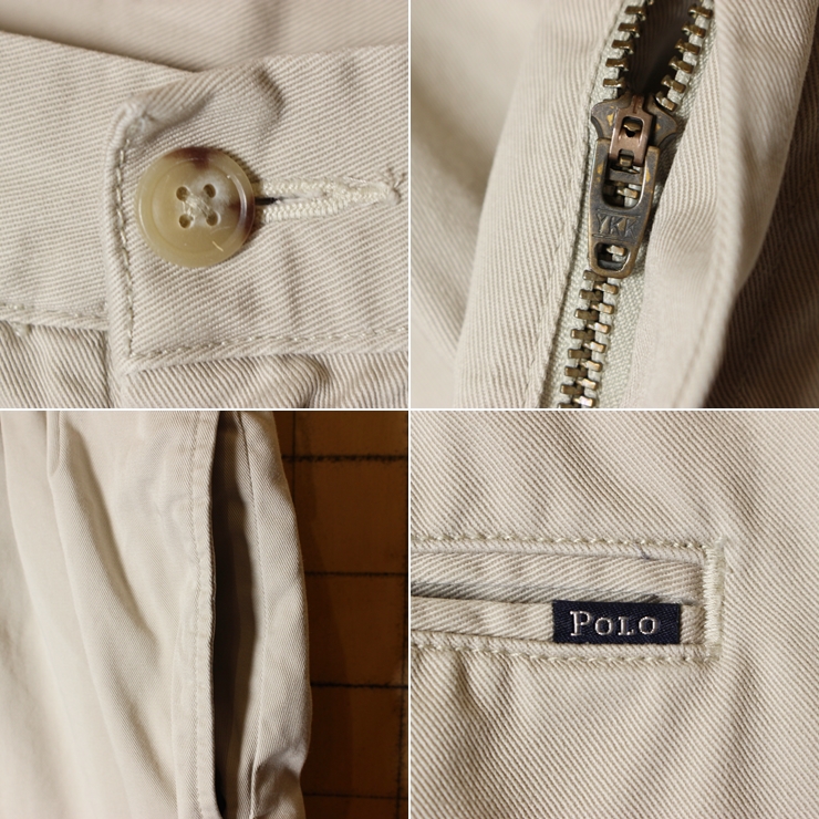 ビッグサイズ Polo Ralph Lauren ポロ ラルフローレン チノ 2タック ショーツ ベージュ W40 ショートパンツ 短パン