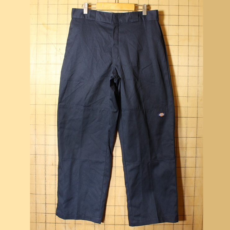 Dickies ディッキーズ Loose Fit ダブルニー ワーク パンツ ネイビー 紺 W34 アメリカ古着