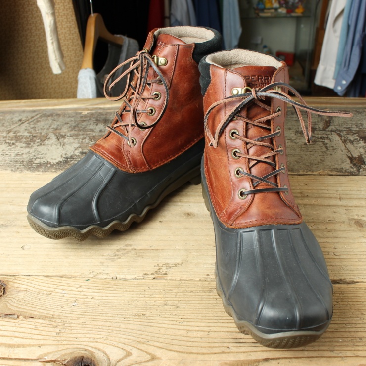 USA SPERRY Top-Sider アベニューダックブーツ 28cm レザー レイン アウトドア アメリカ古着