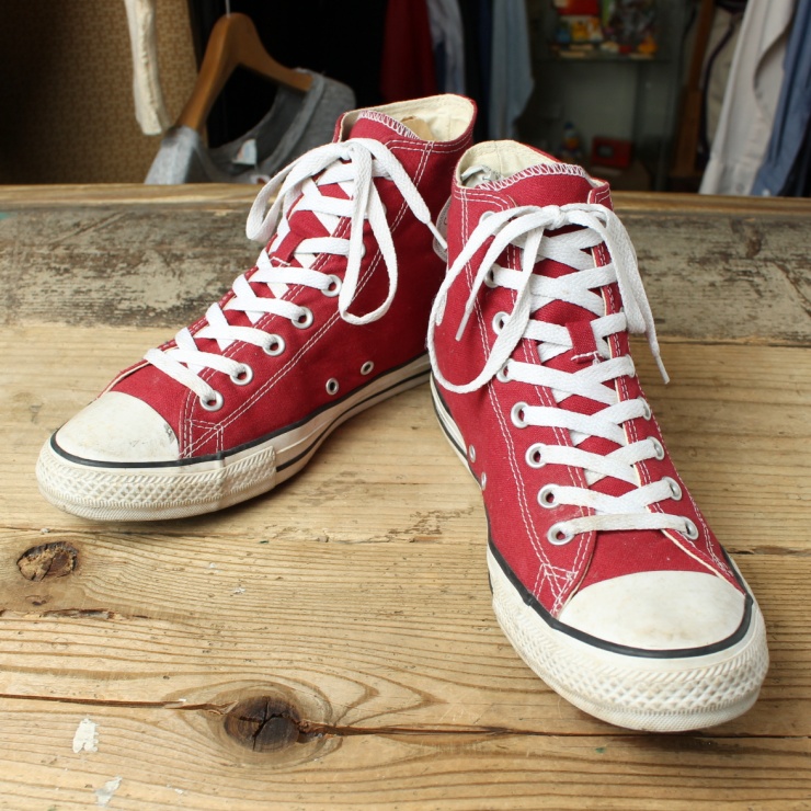 USA converse コンバース ALL STAR オールスター ハイカット スニーカー シューズ 28.5cm ボルドー レッド アメリカ古着