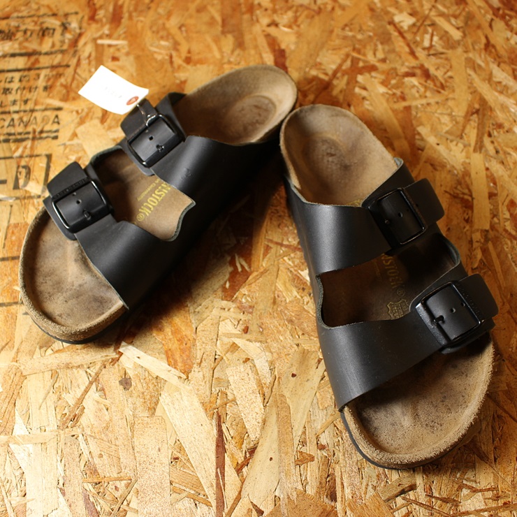 BIRKENSTOCK ビルケンシュトック Arizona アリゾナ ドイツ製 古着 ブラック サンダル 27.0cm-27.5cm