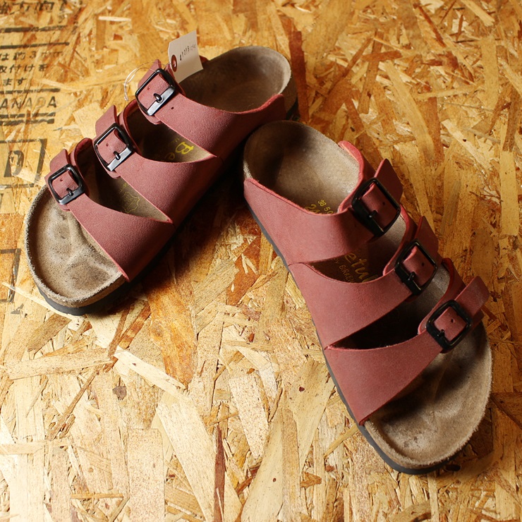 BIRKENSTOCK ビルケンシュトック Betula ドイツ製 古着 エンジ レッド コンフォート サンダル 24.5cm