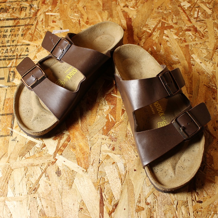 BIRKENSTOCK ビルケンシュトック Arizona アリゾナ ドイツ製 古着 ブラウン サンダル 24.5cm