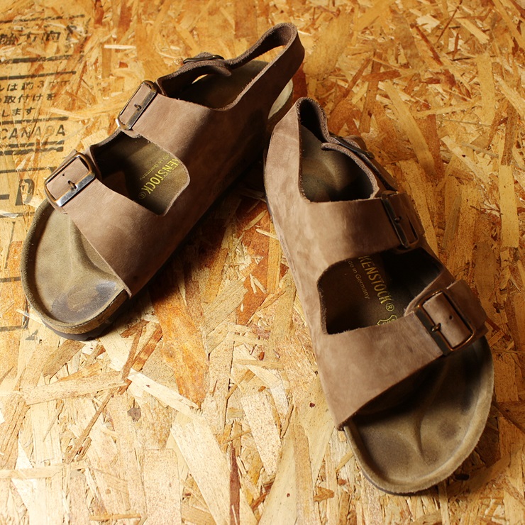 BIRKENSTOCK ビルケンシュトック Milano ミラノ ドイツ製 古着 ブラウン レザー サンダル 26.0cm