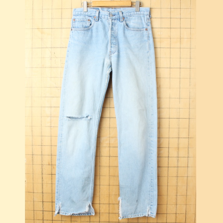 90s USA製 Levis 501 リーバイス ブルー ジーンズ デニム パンツ W31 アメリカ古着 041223ss170