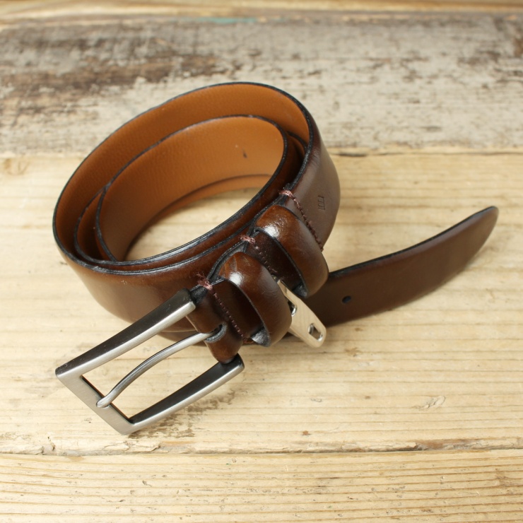 イタリア製 JOSEPH ABBOUD レザーベルト ブラウン 本革 メンズL相当 ヨーロッパ古着 031225ss115