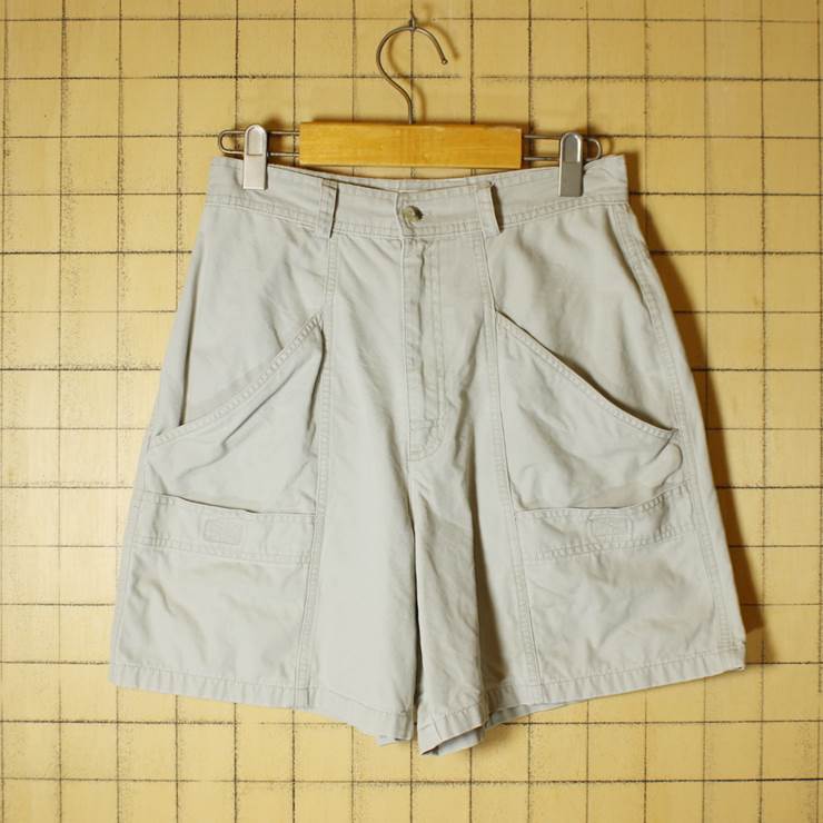 Columbia コロンビア 古着 コットン カーゴ ショートパンツ ベージュ レディースL相当 ハーフ ショーツ