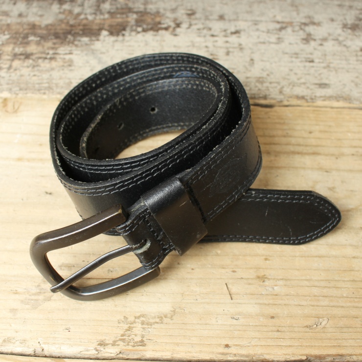 USA Dickies ディッキーズ レザーベルト ブラック 本革 メンズM相当 アメリカ古着 031225ss140