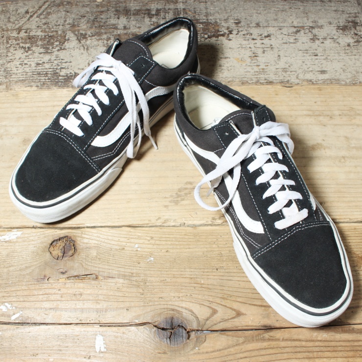 USA VANS バンズ OLD SKOOL オールドスクール スニーカー シューズ メンズ28cm ブラック アメリカ古着