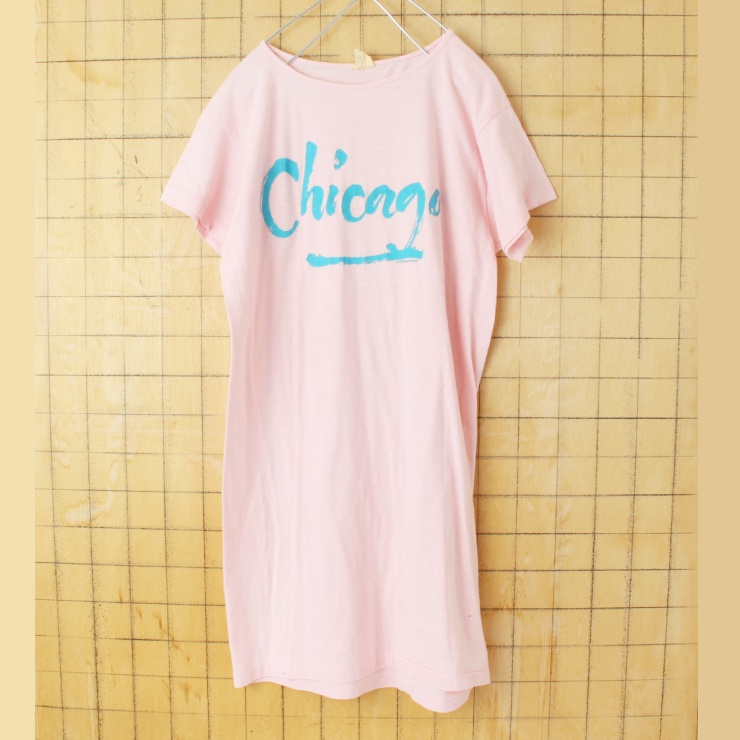 80s USA製 Royal Tee California プリント 半袖 Tシャツ ピンク レディースM アメリカ古着