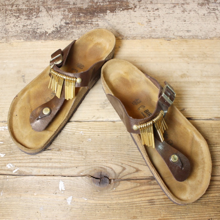 BIRKENSTOCK ビルケンシュトック Gizeh ギゼ サンダル 28cm レギュラー ドイツ製 ブラウン 古着 051122ss115