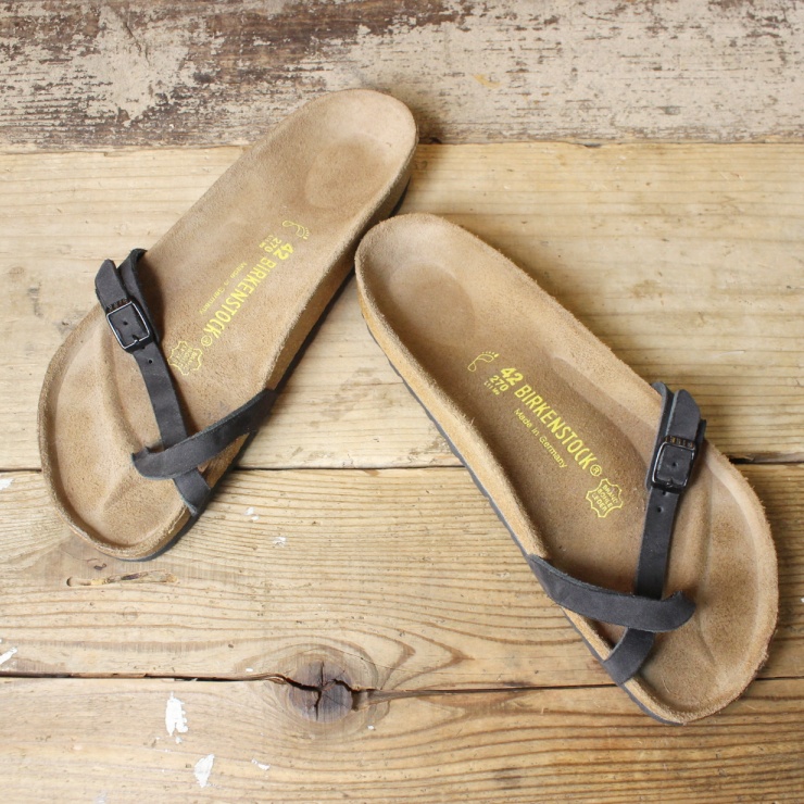 BIRKENSTOCK ビルケンシュトック サンダル 27cm レギュラー ドイツ製 ブラック 古着 051122ss117