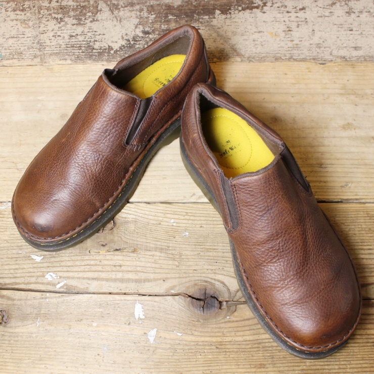 Dr.Martens BOYLE ドクターマーチン レザー スリッポン ローファー シューズ 27cm UK8 ブラウン AirWair 本革 ビジネス 古着