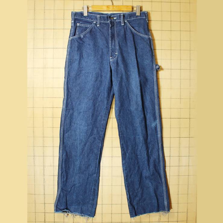 80s Dickies ディッキーズ デニム ペインターパンツ W31 ワークウェア TALON アメリカ古着 051320ss120