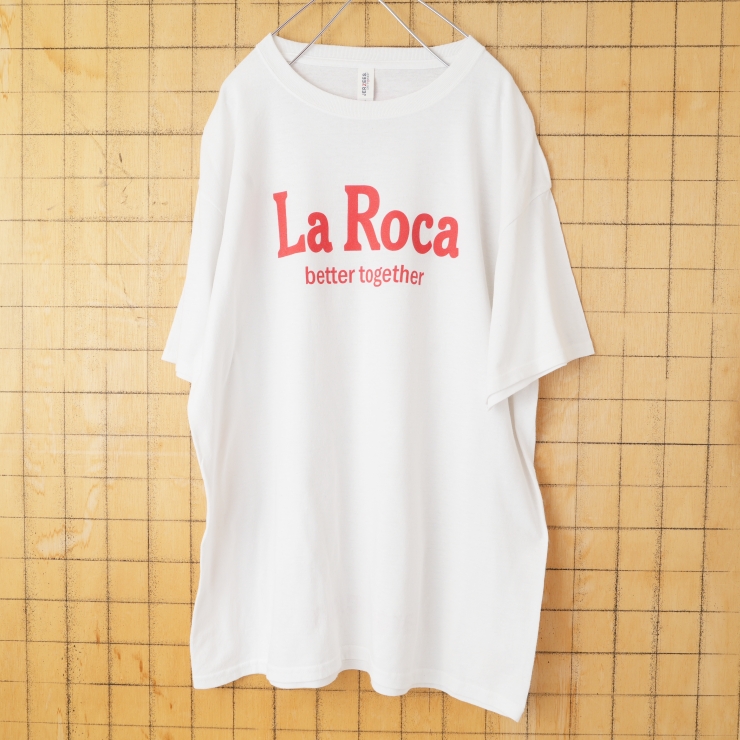 USA JERZEES La Roca 半袖プリントTシャツ ホワイト メンズL アメリカ古着
