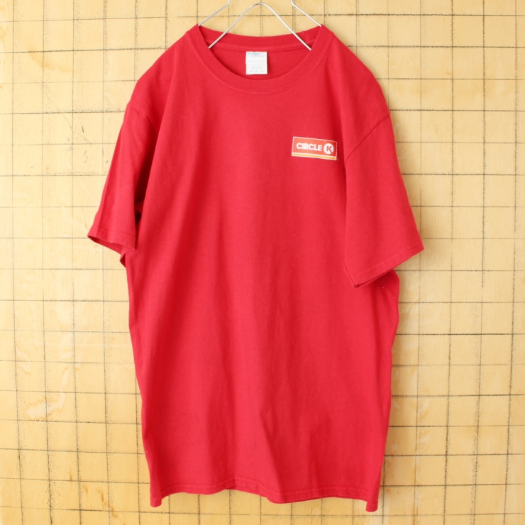 USA CIRCLE K Polar Pop 半袖 両面プリントTシャツ レッド メンズM サークルK アメリカ古着