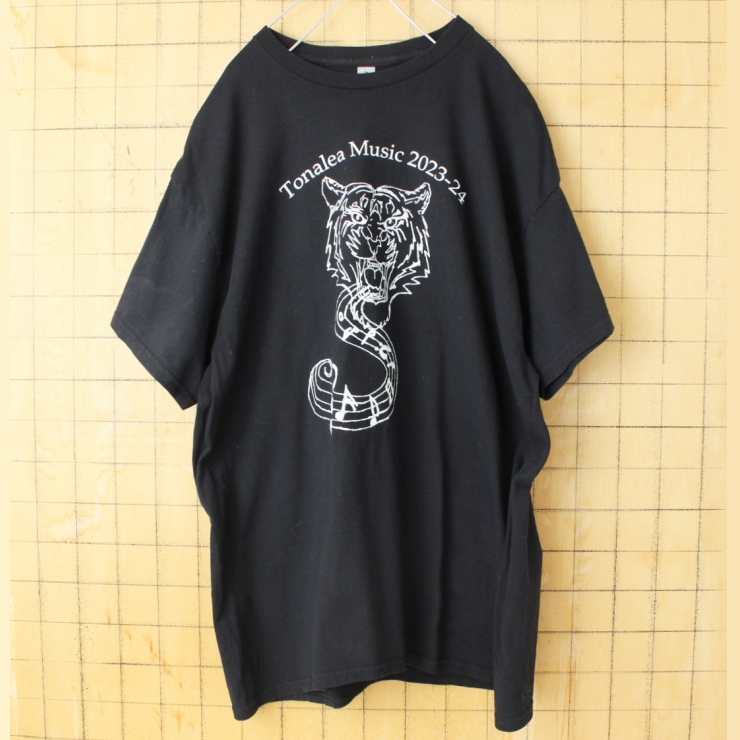 USA GILDAN Tonalea Music 2023-24 両面プリント 半袖 Tシャツ ブラック メンズXL アメリカ古着
