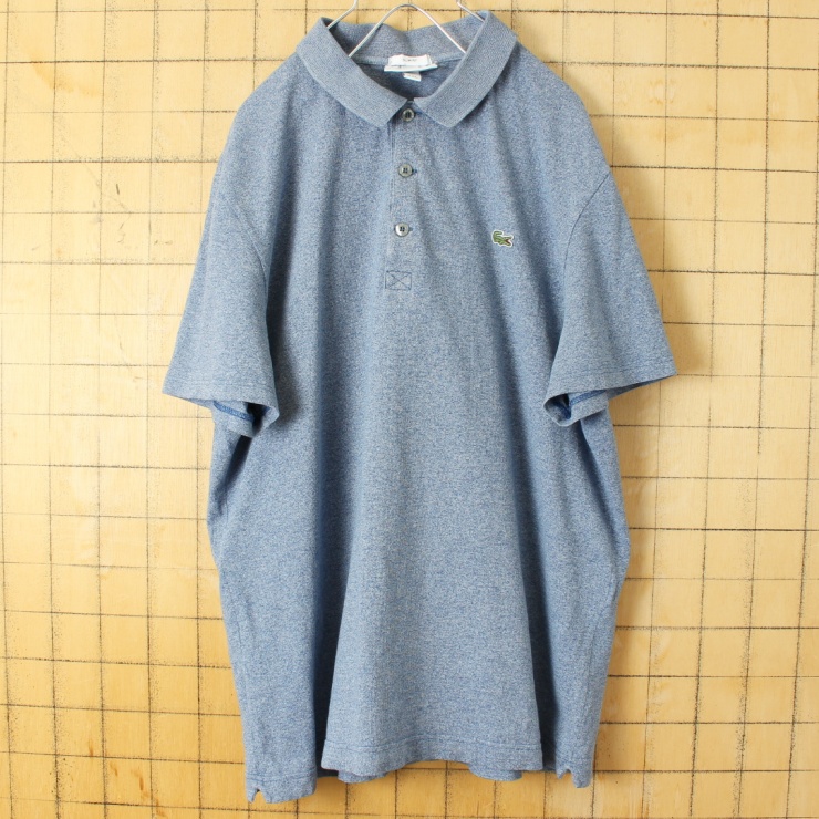 90s 00s フレンチラコステ Lacoste SPORT 半袖 ポロシャツ ネイビー ブルー メンズXXL ワンポイント ヨーロッパ古着