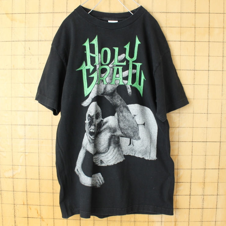 USA ALSTYLE APPAREL & ACTIVEWEAR HOLY GRAIL プリント 半袖 Tシャツ ブラック メンズM アメリカ古着