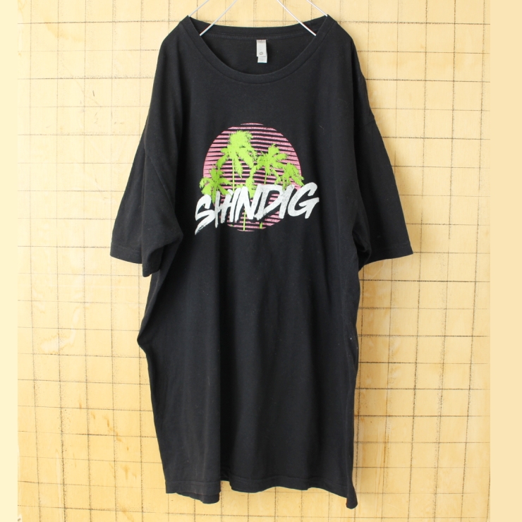 USA NEXT LEVEL APPAREL SHINDIG 半袖 プリントTシャツ ブラック メンズXL アメリカ古着