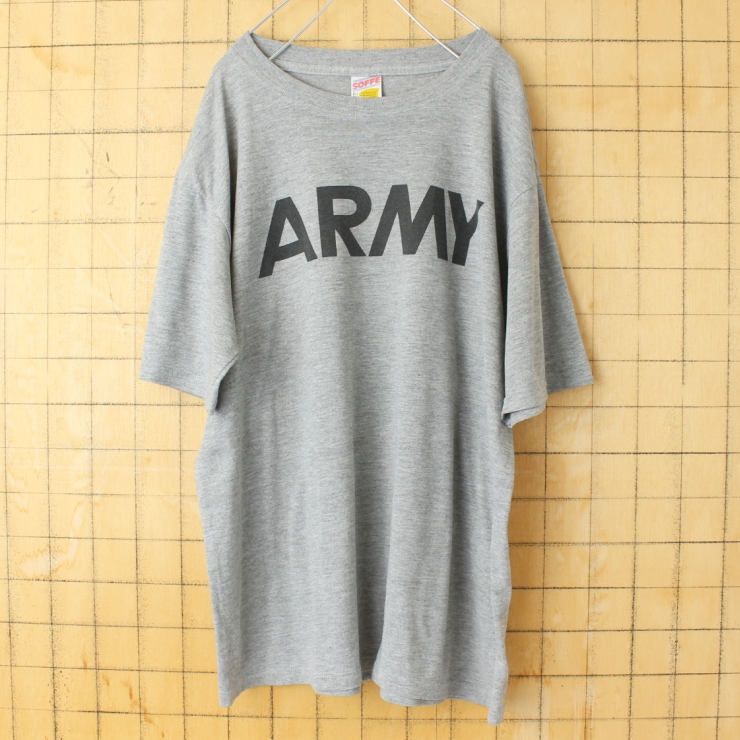 USA製 SOFFE 米軍仕様 U.S.ARMY トレーニング用 半袖 Tシャツ グレー メンズM アメリカ古着 050725ss91