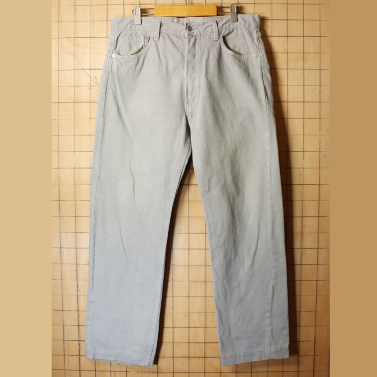 90s USA製 Levis リーバイス 501 グレー カラー ジーンズ デニム パンツ W36 アメリカ古着