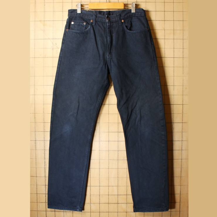 90s EURO Levis ユーロ リーバイス 615 02 ブラック カラー ジーンズ デニム パンツ W34 ヨーロッパ古着 / 古着屋