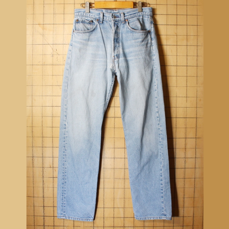 90s USA製 Levis リーバイス 501xx ブルー ジーンズ デニム パンツ W32 青 アメリカ古着 062321ss157