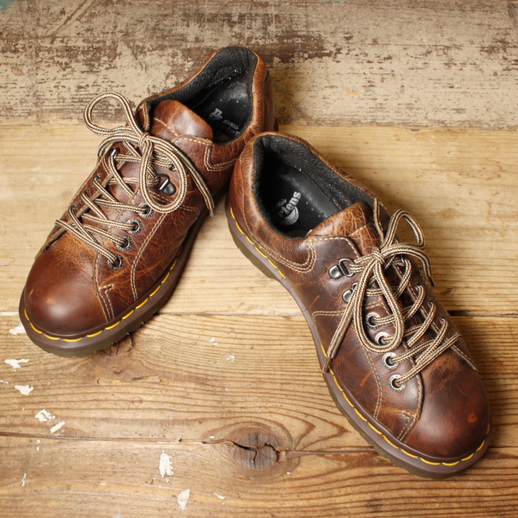 Dr.Martens 11864 ドクターマーチン レザー ワーク シューズ 26cm UK8 ダークブラウン AirWair 本革 ドレス ビジネス 古着