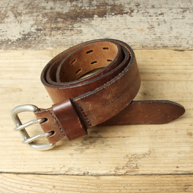 USA製 Abercrombie&Fitch アバクロ レザーベルト ブラウン 本革 メンズL相当 アメリカ古着 050824ss282