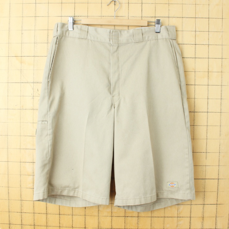 USA Dickies ディッキーズ チノ ショートパンツ ベージュ W36相当 ショーツ ハーフ ワーク アメリカ古着