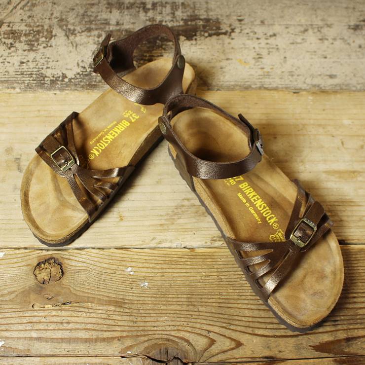 BIRKENSTOCK ビルケンシュトック サンダル 24cm BALI バリ ナロー ドイツ製 ブラウン 古着 070220ss100