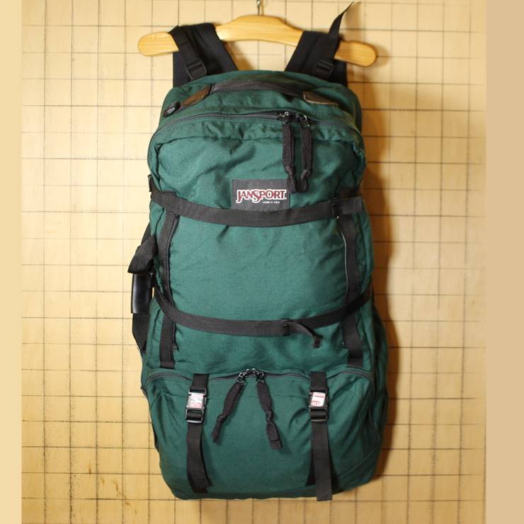 ビッグサイズ 80s 90s USA製 JANSPORT ジャンスポーツ 2WAY リュックサック グリーン ボストンバッグ 古着 USED 070220ss123