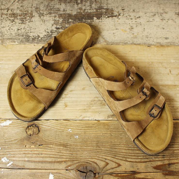 BIRKENSTOCK ビルケンシュトック サンダル 26cm Florida フロリダ レギュラー ドイツ製 ブラウン 古着 070220ss77