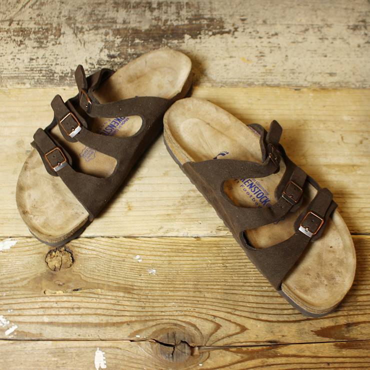 BIRKENSTOCK ビルケンシュトック サンダル 26cm Florida フロリダ ナロー ドイツ製 ブラウン 古着 070220ss78