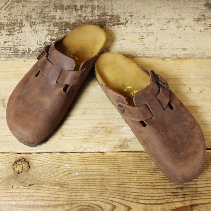 BIRKENSTOCK ビルケンシュトック サンダル 26cm Boston ボストン ナロー ドイツ製 ブラウン 古着 070220ss84