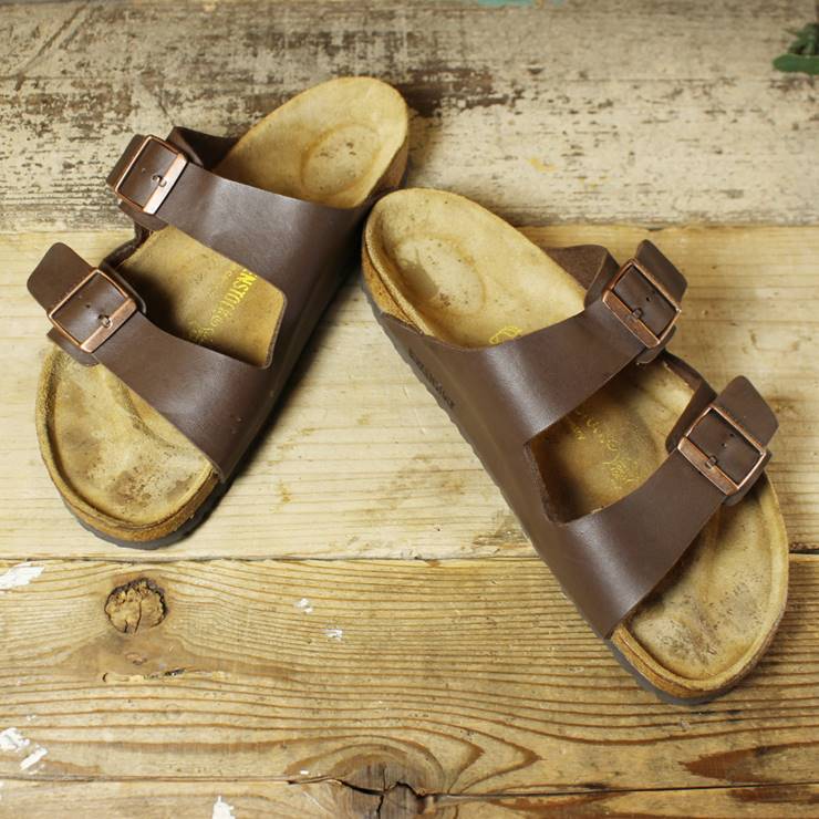 BIRKENSTOCK ビルケンシュトック サンダル 28cm Arizona アリゾナ ナロー ドイツ製 ブラウン 古着 070220ss88