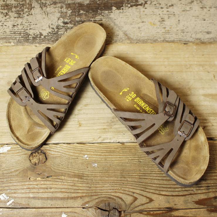 BIRKENSTOCK ビルケンシュトック サンダル 24.5cm GRANADA グラナダ ナロー ドイツ製 ブラウン 古着 070220ss99