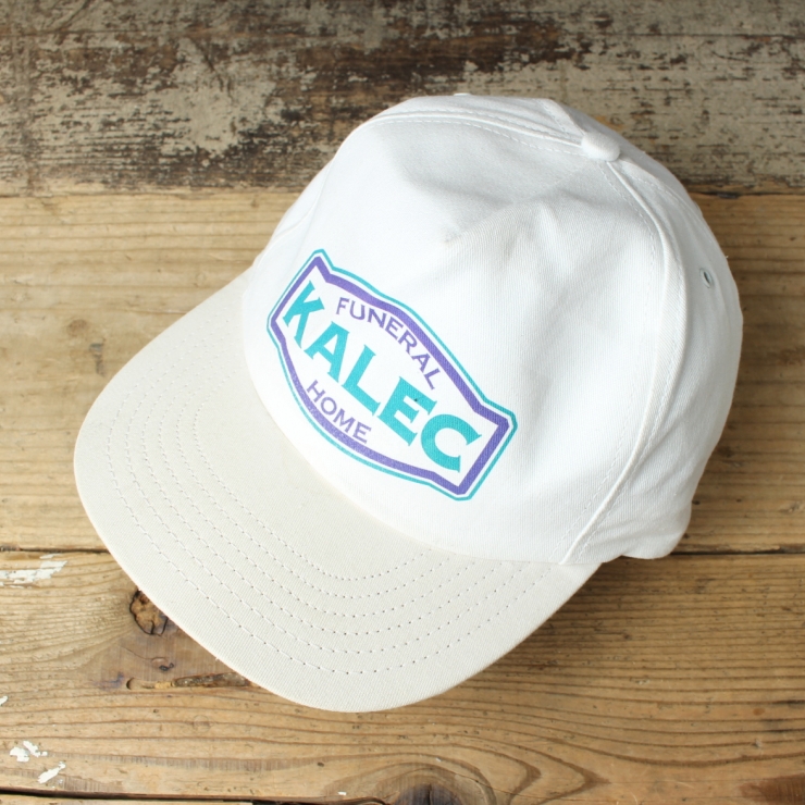 USA製 FUNERAL KALEC HOME トラッカー キャップ 帽子 ホワイト 白 フリーサイズ アメリカ古着